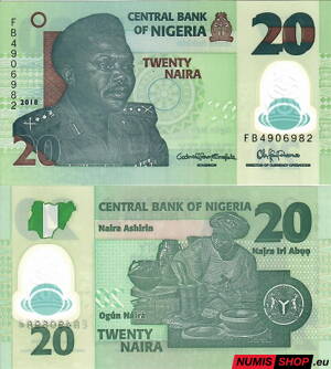 Nigéria - 20 naira - 2018 - polymer