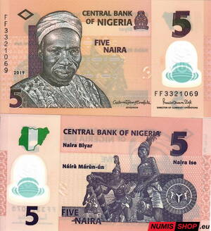 Nigéria - 5 naira - 2019 - polymer