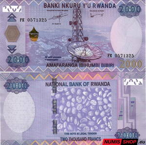 Rwanda - 2000 francs - 2014