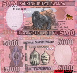 Rwanda - 5000 francs - 2014