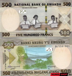 Rwanda - 500 francs - 2019