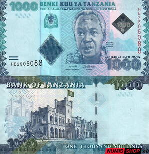 Tanzánia - 1000 shiling - 2019 - UNC