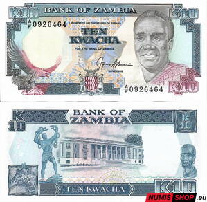 Zambia - 10 kwacha - 1989-91