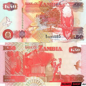 Zambia - 50 kwacha - 1992
