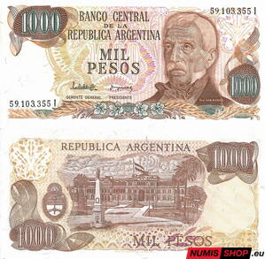 Argentína - 1000 pesos - 1976 - 1983 - González del Solar - UNC