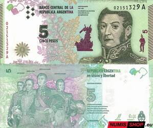 Argentína - 5 pesos - 2015 - UNC