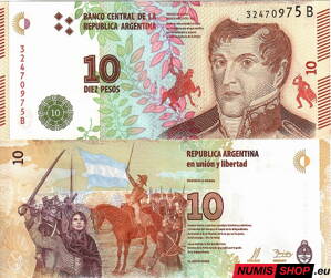 Argentína - 10 pesos - 2016 - UNC