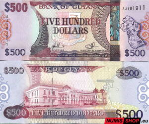 Guyana - 500 dollars - 2011 - UNC