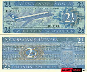 Holandské antily - 2 a pol gulden - 1970 - UNC