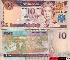 Fiji - 10 dollars - 2002 - UNC
