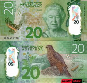 Nový Zéland - 20 dollars - 2016 - polymer - UNC