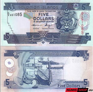 Šalamúnové ostrovy - 5 dollars - 2008 - UNC