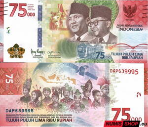 Indonézia - 75 000 rupií - 2020 - UNC