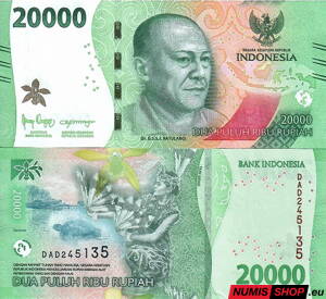Indonézia - 20 000 rupií - 2022 - UNC
