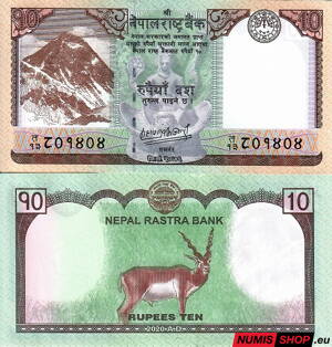 Nepál - 10 rupií - 2020 - UNC