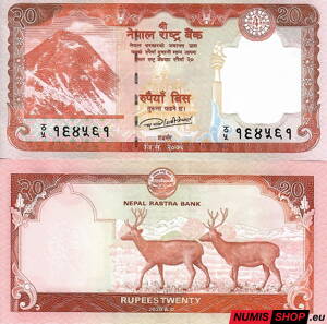 Nepál - 20 rupií - 2020 - UNC