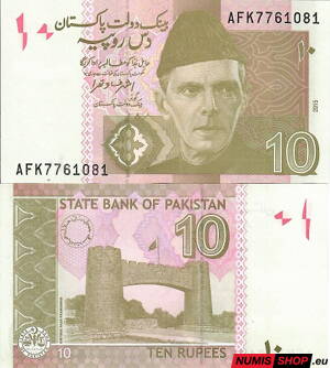 Pakistan - 10 rupií - 2015 - UNC
