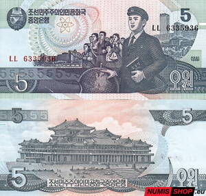 Severná Kórea - 5 wonov - 1998 - UNC