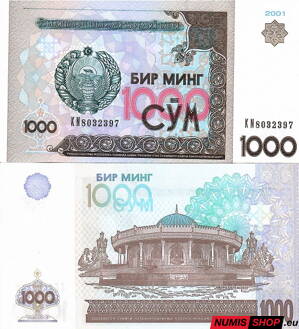 Uzbekistan - 1000 sum - 2001 - UNC
