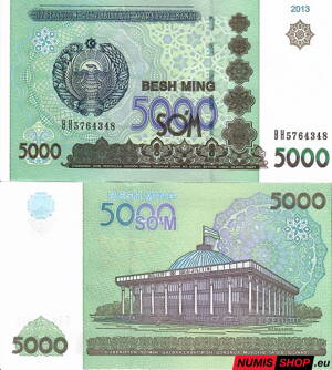 Uzbekistan - 5000 sum - 2013 - UNC