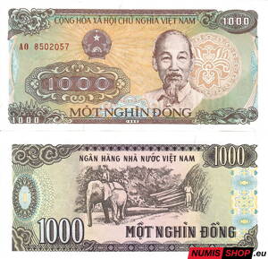 Vietnam - 1000 dongov - 1988 - UNC