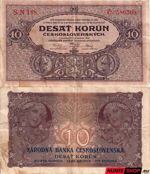 ČSR - 10 Kč - 1927 - N188