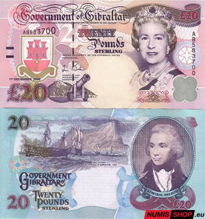 Gibraltar - 20 pounds - 2006 - UNC