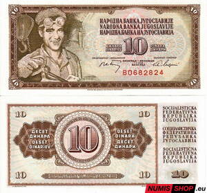 Juhoslávia - 10 dinara - 1968 - UNC