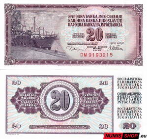 Juhoslávia - 20 dinara - 1978 - UNC