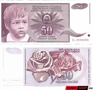 Juhoslávia - 50 dinara - 1990 - UNC