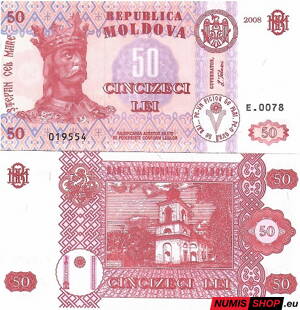 Moldavsko - 50 lei - 2008 - UNC
