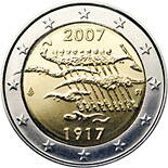 Fínsko 2 euro 2007 - 90. výročie nezávislosti Fínska - UNC
