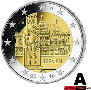 Nemecko 2 euro 2010 - Brémy - A - UNC