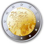 Francúzsko 2 euro 2011 - 30. výročie Sviatku hudby - UNC