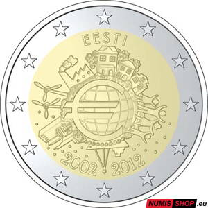 Estónsko 2 euro 2012 - 10 rokov euro - UNC