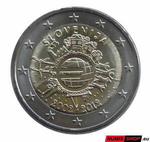 Slovinsko 2 euro 2012 - 10 rokov euro - UNC