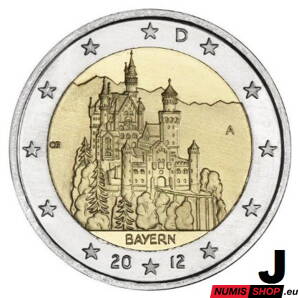 Nemecko 2 euro 2012 - Bavorsko - J - UNC
