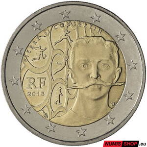 Francúzsko 2 euro 2013 - Pierre de Coubertin - UNC