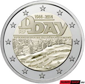 Francúzsko 2 euro 2014 - D-DAY - UNC