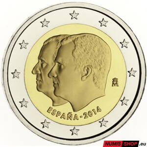 Španielsko 2 euro 2014 - Zmena hlavy štátu - UNC