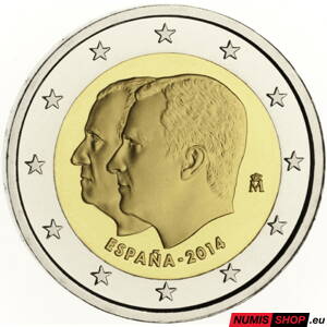 Španielsko 2 euro 2014 - Zmena hlavy štátu - UNC
