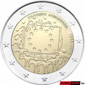 Grécko 2 euro 2015 - 30 rokov vlajky EÚ - UNC 