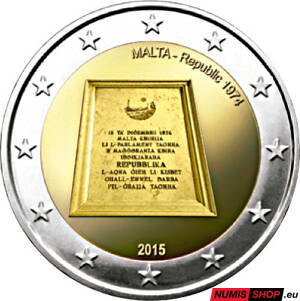 Malta 2 euro 2015 - Republika - UNC 