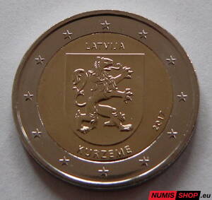 Lotyšsko 2 euro 2017 - Kurzeme - UNC