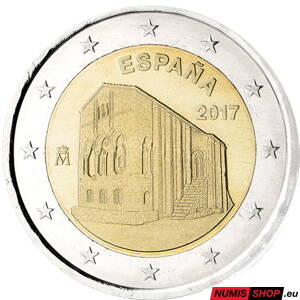 Španielsko 2 euro 2017 - kostoly Astúrskeho kráľovstva - UNC 
