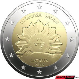 Lotyšsko 2 euro 2019 - Východ slnka - UNC