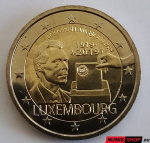 Luxembursko 2 euro 2019 - 100 rokov všeobecného volebného práva - UNC