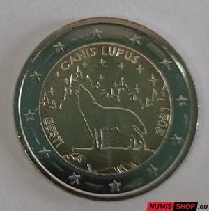 Estónsko 2 euro 2021 - Canis Lupus - UNC