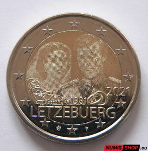 Luxembursko 2 euro 2021 - Svadba Henrich I. - hologram - UNC