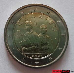 Taliansko 2 euro 2021 - Grazie - UNC